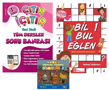 1.Sınıf Çıtır Çıtır Tüm Dersler Soru Bankası + Bil Bul Eğlen