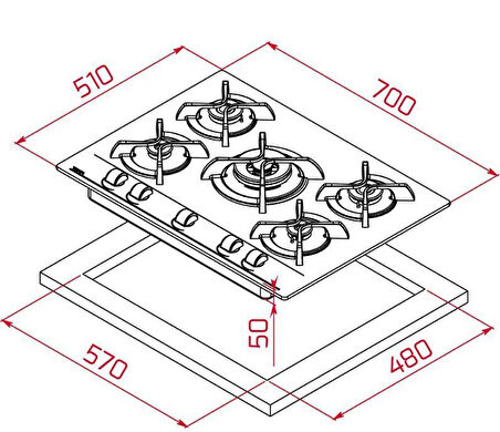 Teka Siyah Ankastre Set (ATV 60-GBC 75030 KBC-HAK 625 BK)