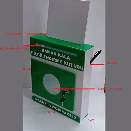 yeşil pleksi A-4 ramak kala kutusu