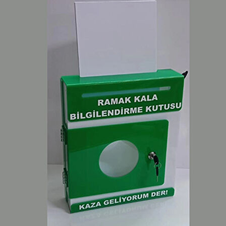yeşil pleksi A-4 ramak kala kutusu