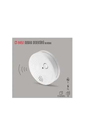 Ct-9451 Duman Dedektörü Pilli 90 Desibel