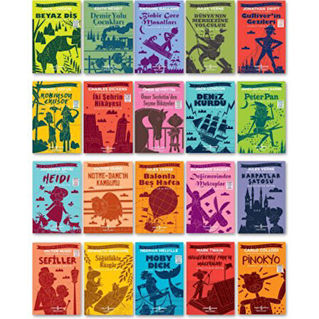 4.Sınıftan 5.Sınıfa Geçenler İçin İş Çocuk Klasikleri Seti 20 Kitap (Tatil Kitabı Hediyeli)