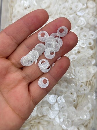 10 mm (1 cm) Pul Çanta, Supla, Patik Pulu 25 gr 23 Sedefli İnci Beyazı