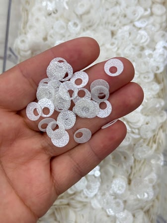 10 mm (1 cm) Pul Çanta, Supla, Patik Pulu 25 gr 23 Sedefli İnci Beyazı