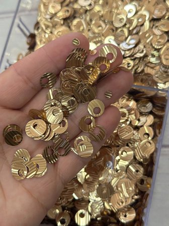 10 mm (1 cm) Pul Çanta, Supla, Patik Pulu 25 gr 25 Gold Çizgili 
