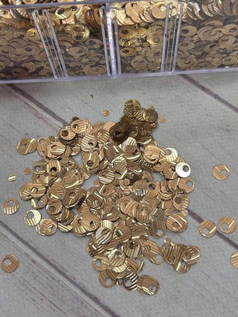 10 mm (1 cm) Pul Çanta, Supla, Patik Pulu 25 gr 25 Gold Çizgili 