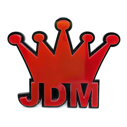 Jdm Kral Tacı Panjur Arması Kırmızı Siyah