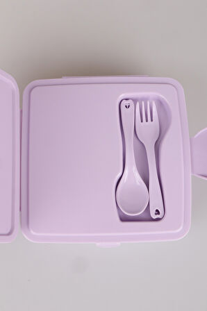 "DEKOMUS ISLAK MENDİL HEDİYELİ" YENİ SEZON LİSANSLI KUROMI 2 KATLI BESLENME KABI / LUNCH BOX 