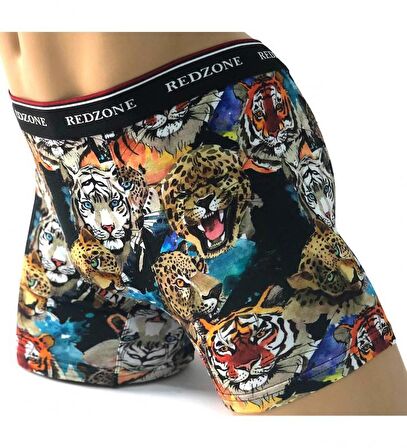 Dijital Baskılı Büyük Beden Likralı Boxer