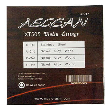 ASM Aegean XT505 Keman Teli Takım