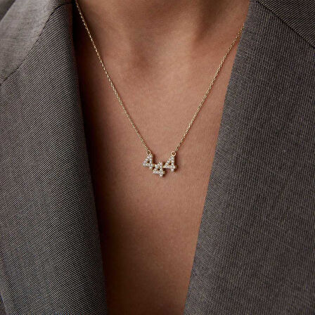 444 Taşlı Manifest Kolye