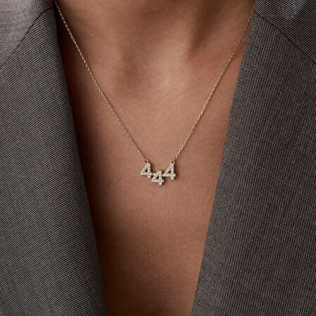 444 Taşlı Manifest Kolye