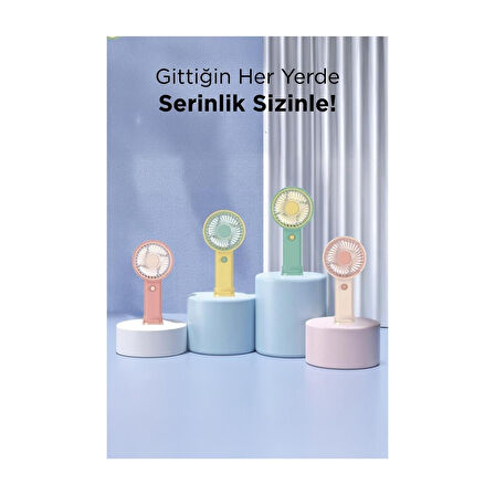 F27 Taşınabilir Şarj Edilebilir Mini El Fanı ve Masa Fanı Soğutucu Pervane