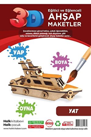 Yat, 3D Ahşap Maket