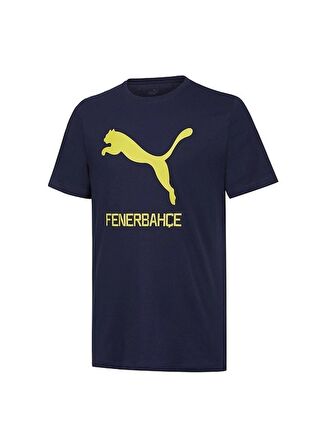 Puma Fenerbahçe Cat Tee Erkek Fenerbahçe Anahtarlıklı Ahşap Kutulu Tişörtü 77313601