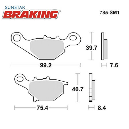 YARI METALİK ÖN FREN BALATASI / SUZUKI / AN125 / 125cc / ÖN  / 1994-1995-1996-1997-1998-1999-2000