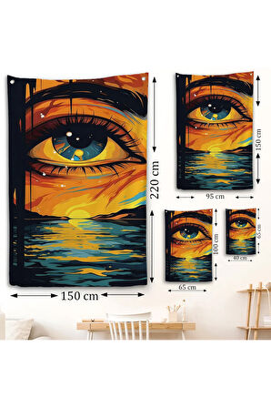 Deniz Üzerindeki Güzel Göz Duvar Örtüsü-7861