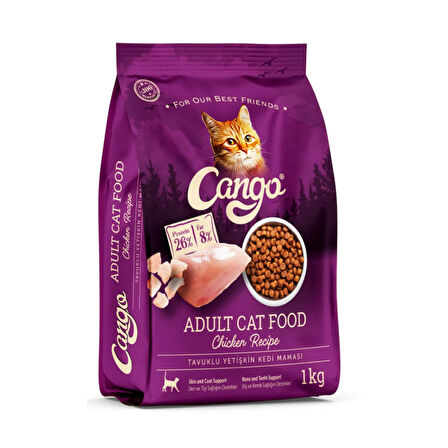 Cango Yetişkin Kedi Maması Tavuk Etli 1 kg 2 li