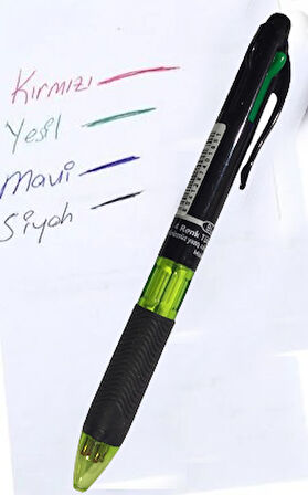 4 Renkli Tükenmez Kalem - Yeşil