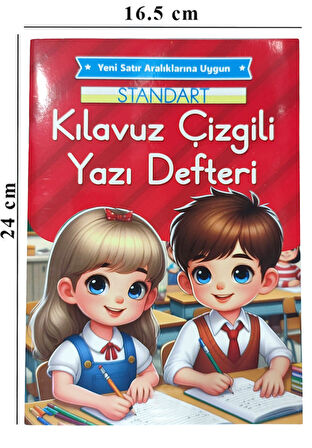 Yeni Müfradat Kılavuz Çizgili Güzel Yazı Defteri Orta Boy 16.5x24 -1 Adet