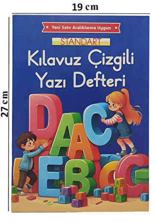 Yeni Müfradat Kılavuz Çizgili Güzel Yazı Defteri Büyük Boy 19x27cm -1 Adet