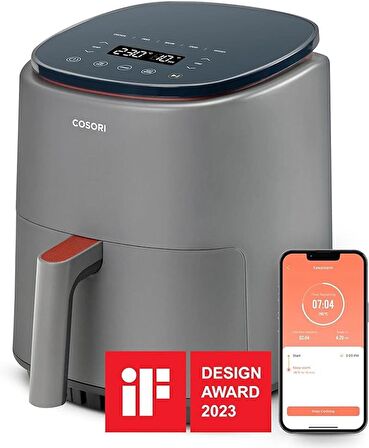 COSORI Air Fryer (Sıcak Hava Fritözü) 3.8 Litre Gri 1500 W