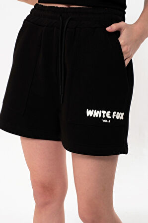 Kadın %100 Pamuk Şort  Yüksek Rubber Baskı Rahat ve Şık Tasarım