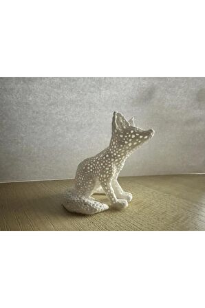 Modern Hayvanlar Biblo Masa Üstü Delikli Görünümlü Renkli Plastik 3 Tilki Renk Tek Ebat Beden