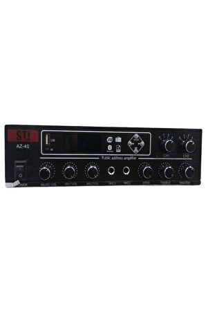 Stı Az-40 2x80w Trafolu Bluetooth Usb Çift Çıkış Amfi