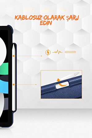 Qpen iPad 4 9.7 inç Uyumlu 360° Tablet Deri Kılıf