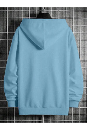 Erkek Bebe Mavi Üçgen Baskılı Sweatshirt