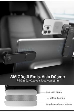 Qpen EH229 Yapışkanlı Manyetik Kablosuz Şarj Özellikli Araç Tutucu