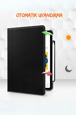 Qpen iPad 3 9.7 inç Uyumlu 360° Tablet Deri Kılıf