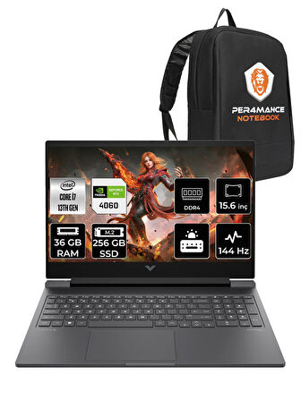 HP Victus 15 i7-13620H 36GB RAM 256GB SSD RTX4060/8GB 144Hz 15.6'' FHD FDOS Gaming Laptop & PER4