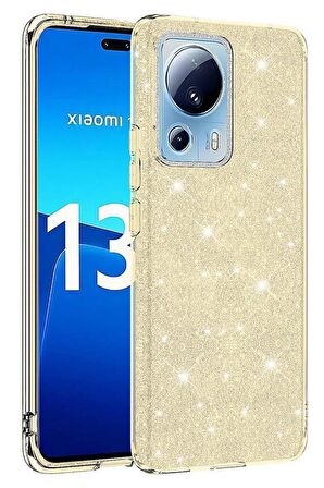 Xiaomi Mi 13 Lite Kılıf Simli Renkli Silikon 