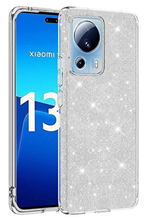 Xiaomi Mi 13 Lite Kılıf Simli Renkli Silikon 