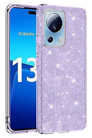 Xiaomi Mi 13 Lite Kılıf Simli Renkli Silikon 