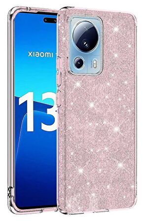 Xiaomi Mi 13 Lite Kılıf Simli Renkli Silikon 