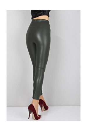 Içi Peluşlu Toplayıcı Deri Tayt