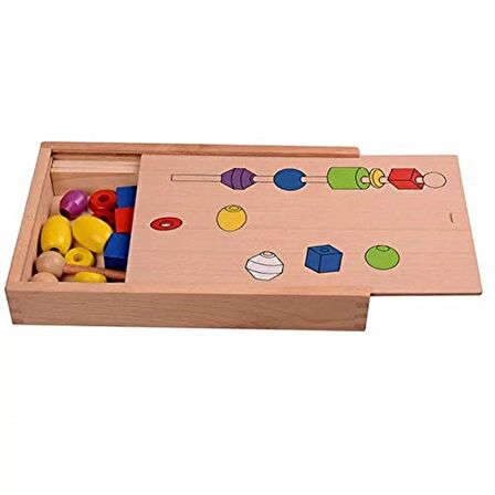 Circle Toys Ahşap Line Up Intellectual Beads Box