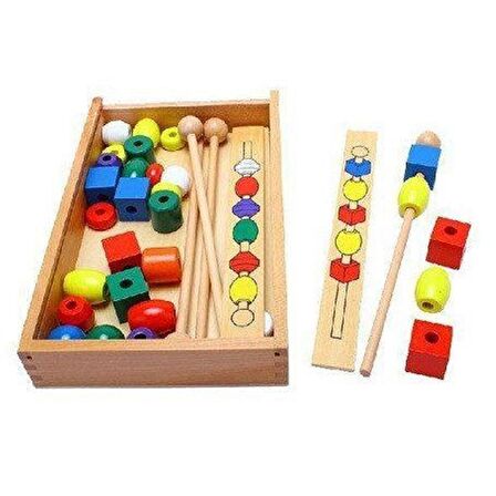 Circle Toys Ahşap Line Up Intellectual Beads Box