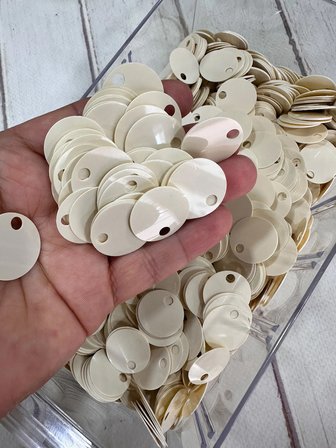 20 mm (2 cm) Pul Çanta, Supla, Patik Pulu 25 gr 62 Krem