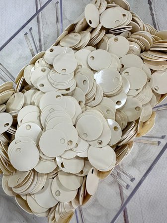 20 mm (2 cm) Pul Çanta, Supla, Patik Pulu 25 gr 62 Krem