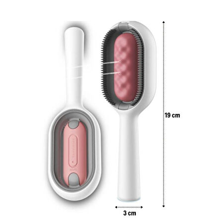 By Nevser® Su Hazneli Kedi ve Köpek Tüyü Toplamama Fırçası Su Hazneli Pet Tarağı