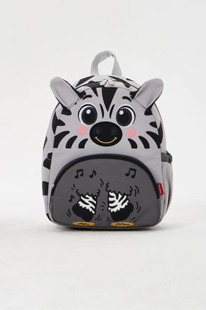 Lisanslı Zebra Figürlü Kız/Erkek Çocuk Kreş Anaokulu Sırt Çantası ve Isı Yalıtımlı Beslenme Seti