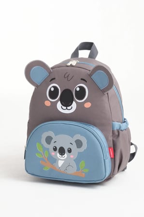 Lisanslı Koala Figürlü Mavi Kız/Erkek Çocuk Kreş Anaokulu Sırt Çantası ve Isı Yalıtımlı Beslenme Çantası Seti
