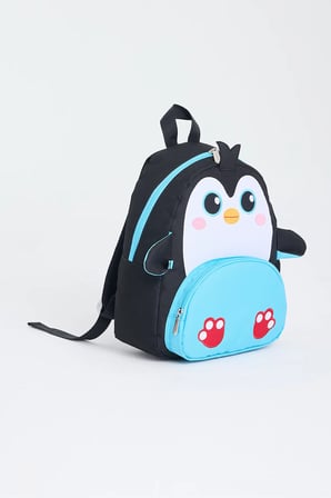 Lisanslı Penguen Figürlü Pembe Kız Çocuk Kreş Anaokulu Sırt Çantası ve Isı Yalıtımlı Beslenme Çantası Seti