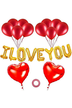 ÇITIPITISTORE I LOVE YOU LÜKS BALON SET