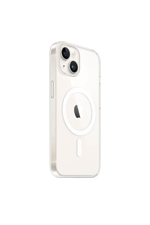 Apple iPhone 13-14 Magsafe Animasyonlu Sararmaz Kutulu Mika Şeffaf Kılıf
