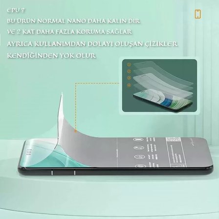 General Mobile GM 26 PRO -5G- NANO FULL Arka Kaplama Esnek ULTRA İnce - MAXXPRO - EPU HD